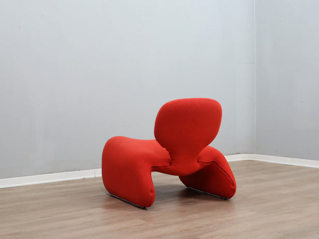 Rare red Djinn chair by Olivier Mourgue for Airborne; poltrona Space Age originale; fauteuil vintage rouge; seltener Djinn Sessel; sillón de diseño.