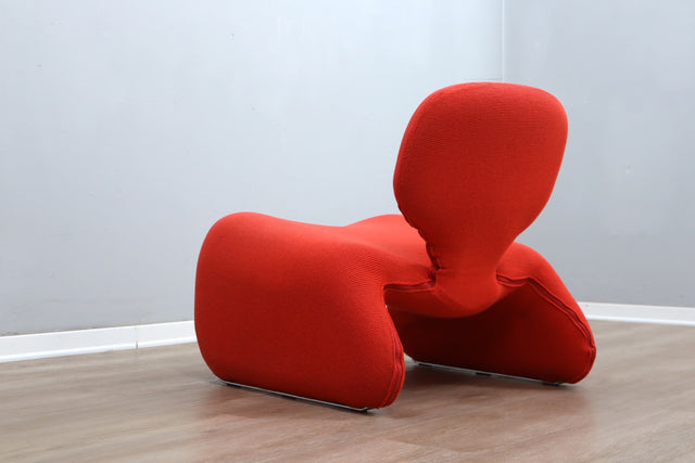 Rare red Djinn chair by Olivier Mourgue for Airborne; poltrona Space Age originale; fauteuil vintage rouge; seltener Djinn Sessel; sillón de diseño.