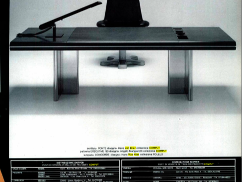 1980s Olivetti Synthesis Executive Desk by Sottsass & Von Klier