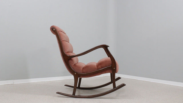 Ezio Longhi rocking chair ELAM 1950s