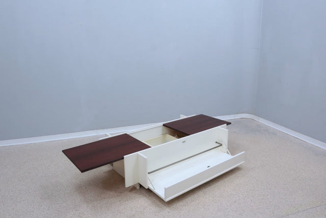 Modular lacquered coffee table with bar FIARM 1960s