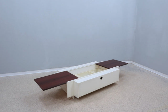 Modular lacquered coffee table with bar FIARM 1960s