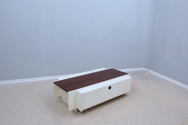 Modular lacquered coffee table with bar FIARM 1960s