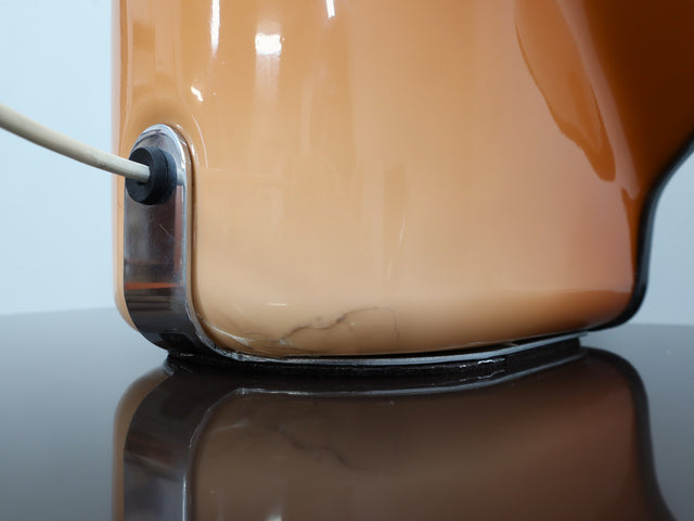 Fabio Lenci Birgitta lamp iGuzzini 1960s. Lampada Space Age arancione. Lampe orange vintage. Vintage Space Age Leuchte. Lámpara diseño italiano Sabot.