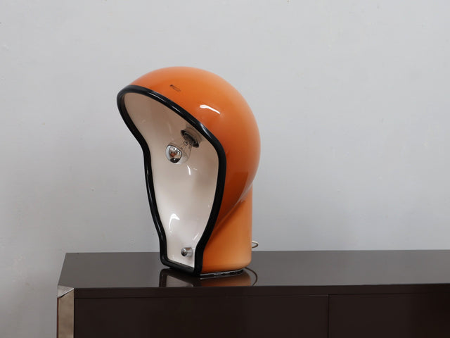 Fabio Lenci Birghitta lamp iGuzzini 1960s. Lampada Space Age arancione. Lampe orange vintage. Vintage Space Age Leuchte. Lámpara diseño italiano Sabot.