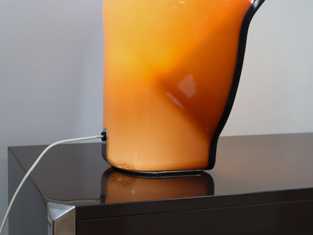 Fabio Lenci Birghitta lamp iGuzzini 1960s. Lampada Space Age arancione. Lampe orange vintage. Vintage Space Age Leuchte. Lámpara diseño italiano Sabot.