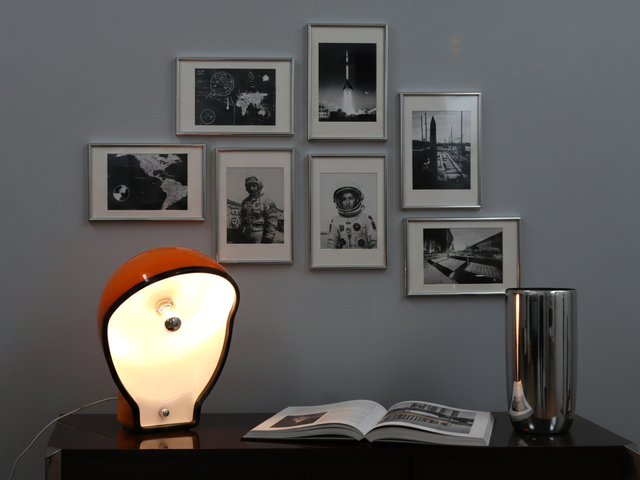 Original space age Fabio Lenci "Birghitta" table lamp for iGuzzini 1960s