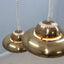 Fiori di Loto brass hanging lamp FLOS 1960s 