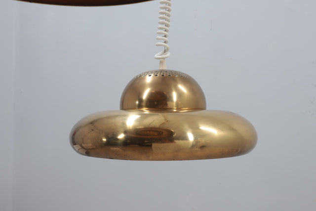 Fiori di Loto brass hanging lamp FLOS 1960s 