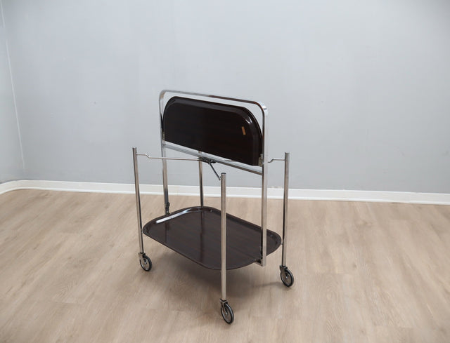 Vintage foldable serving trolley / bar cart design 1960s