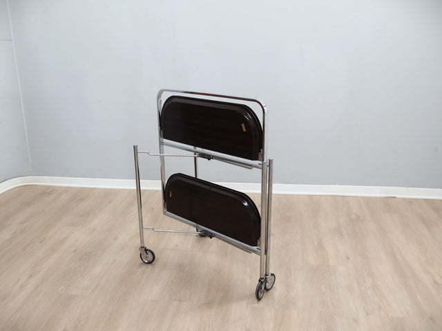 Vintage foldable serving trolley / bar cart design 1960s
