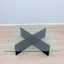 Large 1980s coffee table custom design by Helg & Albini Studio