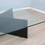 Large 1980s coffee table custom design by Helg & Albini Studio