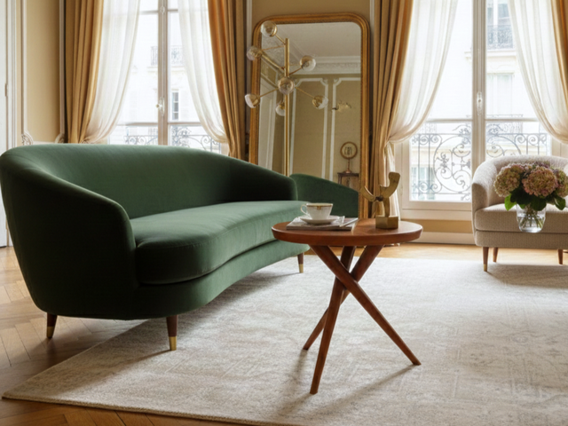 Mid-Century elegant Cesare Lacca tripode coffee table 1950s