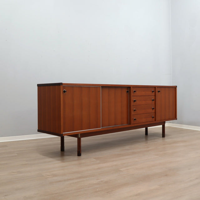 1960s George Coslin for 3V teak & rosewood sideboard. Enfilade en teck George Coslin 60s. George Coslin 3V Teak Palisander Sideboard 1960er.