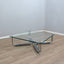 1960s Gianfranco Frattini 784 Cassina chrome & glass coffee table. Table basse chrome verre Frattini Cassina. Frattini 784 Cassina Couchtisch.