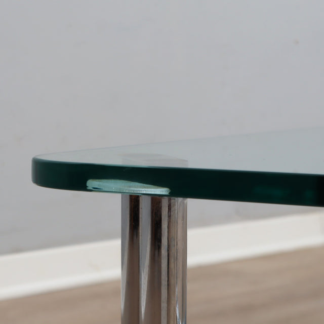 1960s Gianfranco Frattini 784 Cassina chrome & glass coffee table. Table basse chrome verre Frattini Cassina. Frattini 784 Cassina Couchtisch.