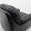 Sormani black leather vintage armchairs 1970s