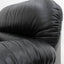 Sormani black leather vintage armchairs 1970s