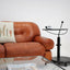 Italian glass and marble swivel coffee table 1980s