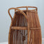 Vintage rattan bar trolley cart set 1950s