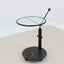 Italian glass and marble swivel coffee table 1980s