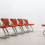 Vintage cantilever chrome dining chairs 1970s