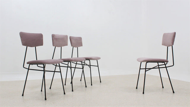 Italian mid century BBPR style dining chairs 1950s