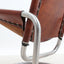 Italian design cow leather cantilever lounge chairs 1970s