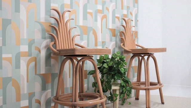 vintage mcguire rattan chairs