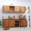 Mid century italian beech wood wall unit / cabinet 1950s