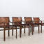 Brazilian vintage leather dining chairs 1960s, set of 4