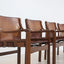Brazilian vintage leather dining chairs 1960s, set of 4