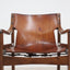 Brazilian vintage leather dining chairs 1960s, set of 4