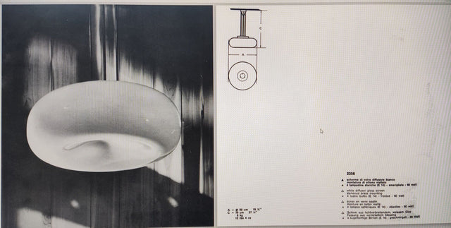 Fontana Arte pendant  lamp mod. 2356