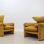 Pair MARALUNGA armchairs Vico Magistretti for CASSINA 1970s