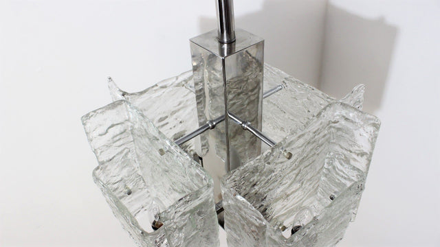 Murano glass pendant chandelier MAZZEGA 1970s
