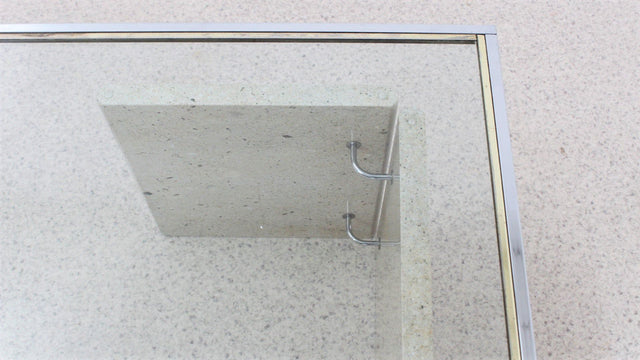Italian marble and glass coffee table 1970s
