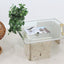 Italian marble and glass coffee table 1970s