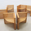 Set of vintage modular grating benches 1980s
