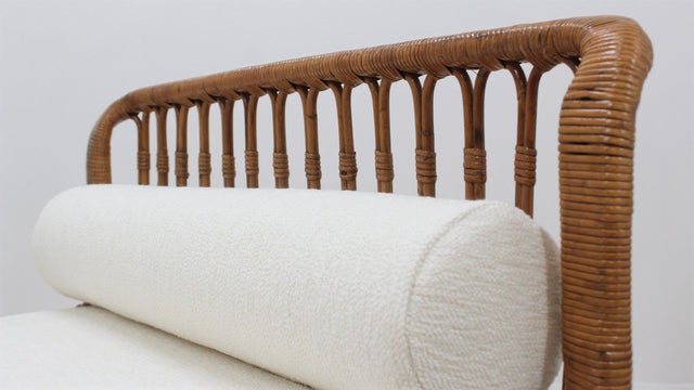 Vintage rattan daybed Gervasoni 1960s, set of 2
