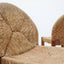 Vintage straw chairs design De Pas, D'Urbino, Lomazzi 1970s