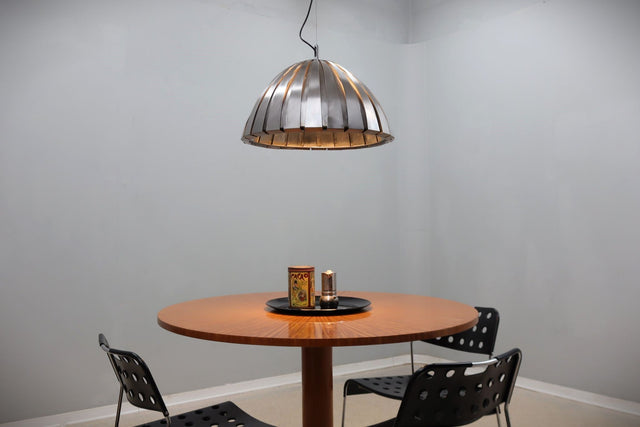 Calotta steel pendant lamp Martinelli Luce 1960s