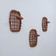 Vintage coat hanger in rattan Olaf Von Bohr 1950s, set of 3