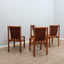 4 Tapiovaara Walnut & Leather Chairs - Sedie Tapiovaara Cantù cuoio - Tapiovaara Walnuss Stühle - Sillas Tapiovaara cuero: Italian 1960s Design.