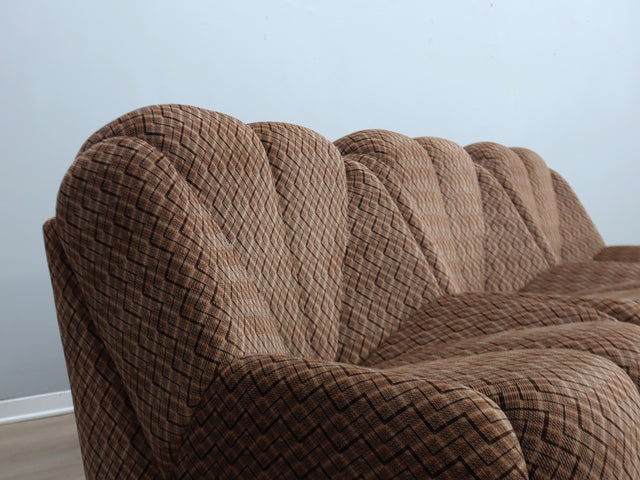 Italian modular sofa from the 1970s, composed of four individual lounge chairs that can be freely arranged to create different compositions.