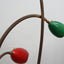 Lampadaire italien des années 1950 Biancardi e Jordan en laiton, marbre vert et réflecteurs fleurs en aluminium coloré