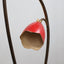 Lampadaire italien des années 1950 Biancardi e Jordan en laiton, marbre vert et réflecteurs fleurs en aluminium coloré