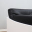 1965 Joe Colombo for Comfort "Golf Club 1002" black leather and white lacquered wood lounge armchair. Fauteuil en cuir noir et bois laqué blanc vintage