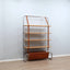 Jumbo bookcase by Luigi Massoni for Poltrona Frau. Libreria vintage cuoio anni 70, 70er Regal, étagère rétro chrome, estantería mid-century.